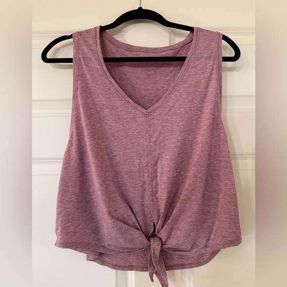 lululemon athletica Tops - Lululemon Knot Gonna Fly Tank in Heathered Figue- Size 10?